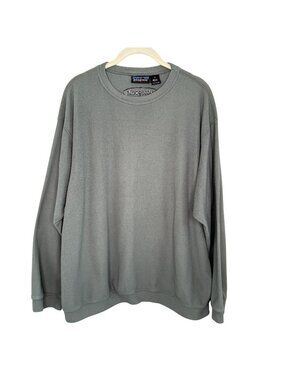 Patagonia Synchilla Gray/Green Crewneck Fleece, M